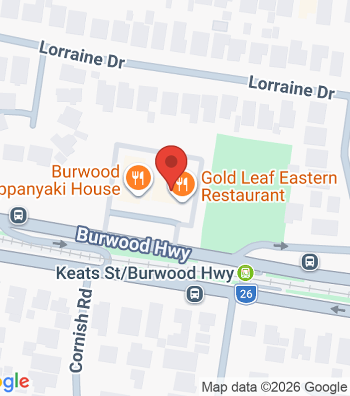 Gold Leaf Burwood map