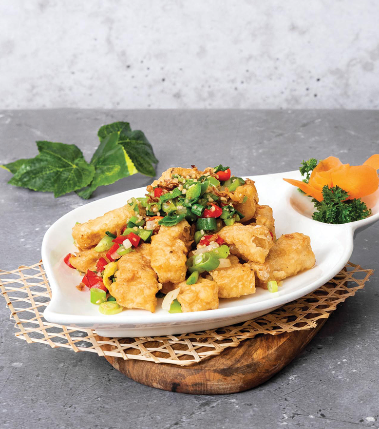 Gold Leaf Preston plated savoury dish